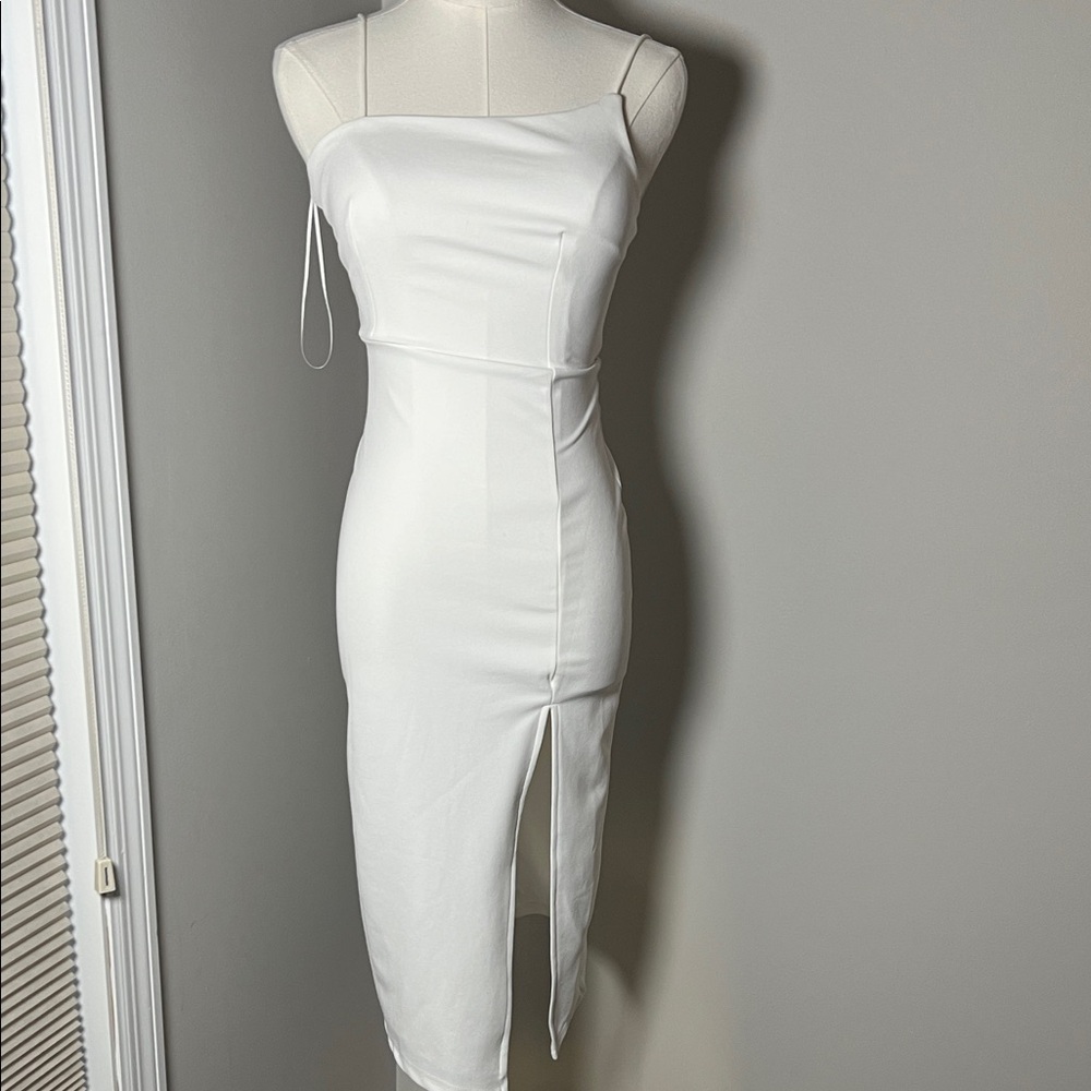 Hello Molly Elegant White Midi Dress